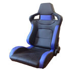 Sedili regolabili/sede di automobile di corsa blu del PVC e neri di sport con il singolo cursore