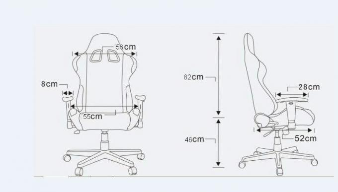 Sedia regolabile per la sala riunioni, sedia dell'ufficio di altezza del computer del sedile avvolgente dell'automobile