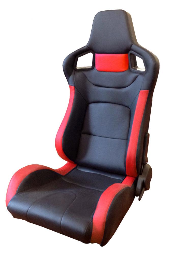 Cucitura rossa di corsa di sembrare del carbonio dei sedili di sport universale dell'automobile con il cursore doppio o singolo