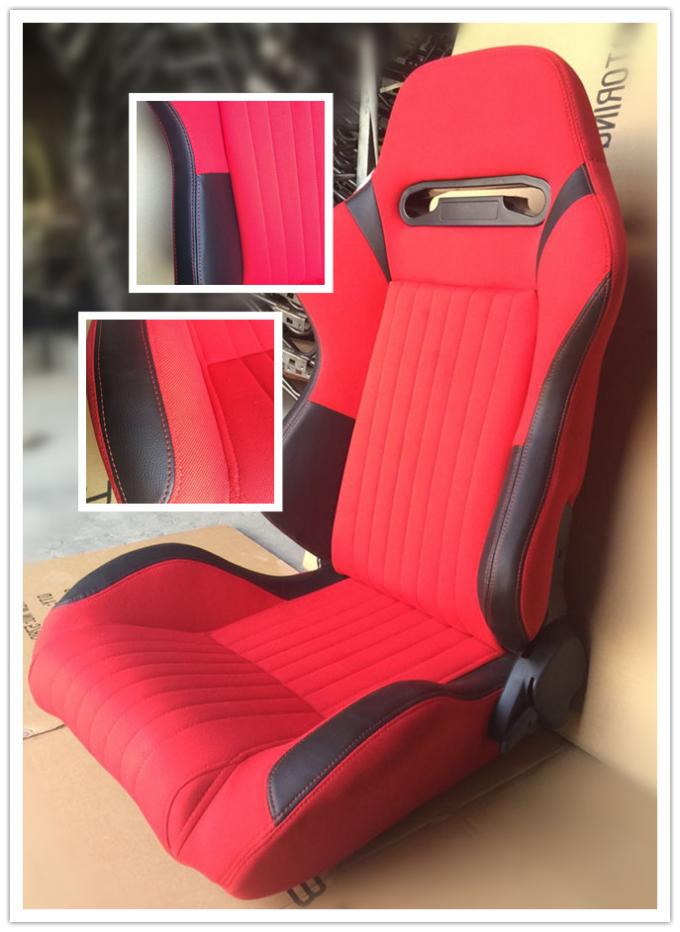Sport nero rosso che corre i sedili con l'installazione semplice del cursore singolo o doppio